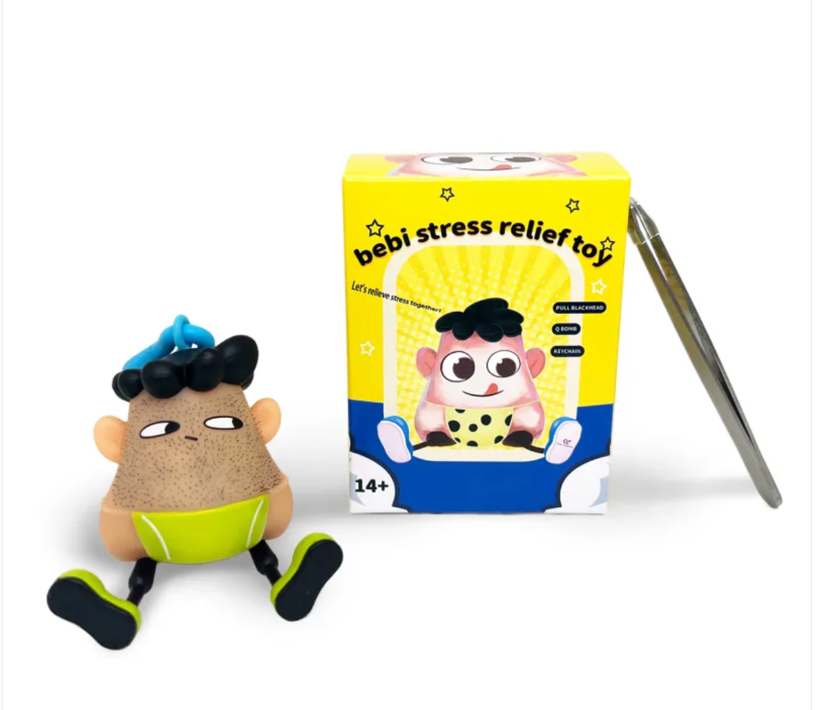 Govee RGBIC floor lamp with colorful LED lighting, featuring a humorous beard vent toy in a playful design.