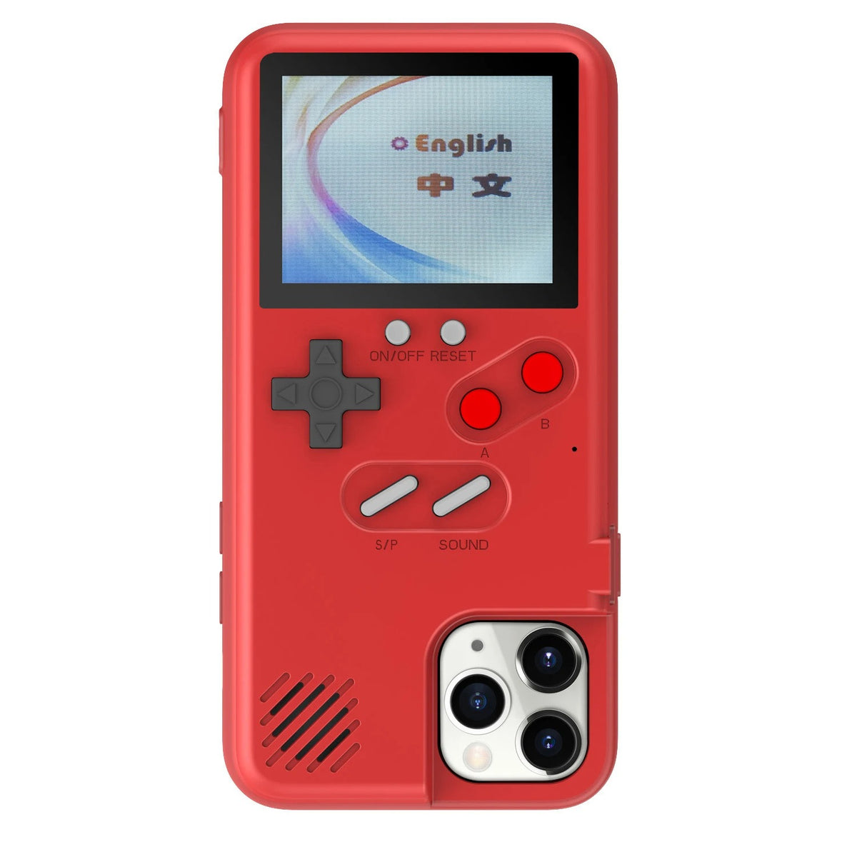 iPhone Nostalgia Gameboasy case with retro gaming design, featuring vibrant colors and classic gaming graphics.