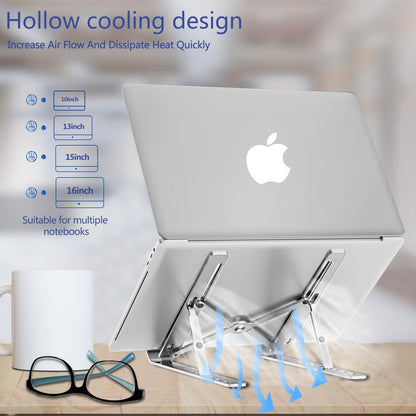 Adjustable foldable laptop stand from Govee, portable and suitable for notebooks, supporting ergonomic positioning.
