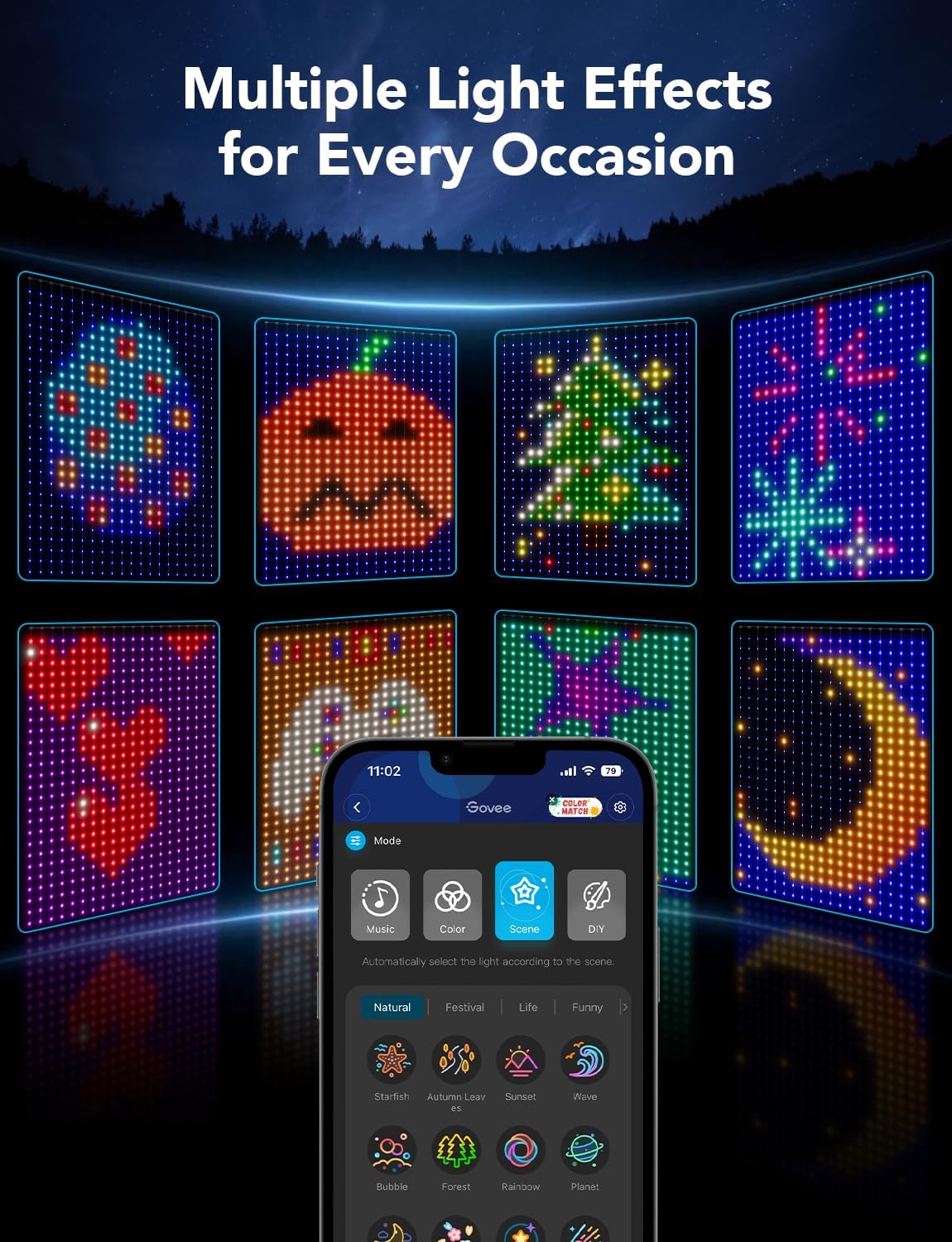 Govee Curtain Lights - Govee RGBIC Floor Lamp 