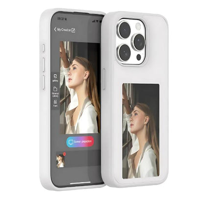 Govee E-Ink phone case with sleek black design and textured surface for durable protection and stylish look.